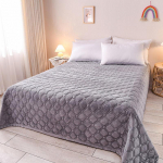 Korallifliisist tekk voodilina Tepitud libisemiskindel kahekihiline flanell tekk paksendav soojust tekk vaba aja tekk kliimaseadme tekk 180*210cm 1.45kg