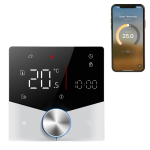 Juhtmevaba Matter termostaat maja vee-/gaasikatla k&uuml;tte jaoks APP ja h&auml;&auml;lassistendi juhtimisega Water heating must/valge