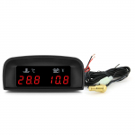 12V/24V 2in1 auto LCD veetemperatuuri m&otilde;&otilde;tur termomeeter voltmeeter m&otilde;&otilde;tur temperatuur ja pinge m&otilde;&otilde;tur + temperatuuriandur 10mm autole ja veoautole