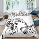 Muusikam&auml;rk Tekikate Komplekt Kuninganna Suurus Rockmuusika Teemaline Tekikate Poistele T&uuml;drukutele V&auml;rvilised K&otilde;rvaklapid Raadio Pehme Voodipesu Komplekt 70x133cm 2pcs