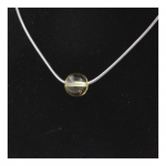 Pierres et Min&eacute;raux. Collier 1 perle Citrine 8 mm Chaine en acier inoxydable.