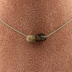 Pierres et Min&eacute;raux. Collier 2 perles Super Seven (Melody's Stone) du Br&eacute;sil Chaine en Collier femmes, hommes. Taille personnalisab