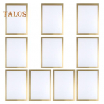 10 tk A3/A4/A5/A6/8K magnetsildihoidja seinale kinnitatav isekleepuv fotoekraani raam Pildi dokument, paberist plakat, kunstiteos, maalihoidik E 10 pcs kuldne