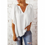 YYFS naistemood vabaaja suve kevade &uuml;hev&auml;rvilise tr&uuml;kiga l&uuml;hikeste varrukatega V-kaelusega pluusid ja s&auml;rgid S