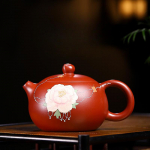220ml Yixingi lilla savist teekannid K&auml;sit&ouml;&ouml;na v&auml;rvitud joonistus Xishi pott Toores savi Dahongpao savi teekann Teekomplekt Teekann