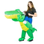 T&auml;ispuhutav krokodilli kost&uuml;&uuml;m, t&auml;iskasvanu One size (150-190cm) roheline