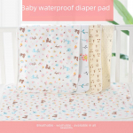 Suurendatud veekindel ja hingav puhtast puuvillast beebi m&auml;hkimisalus &ndash; pestav ja tr&uuml;kitud 30x45cm