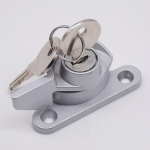 Crescent Lock Aluminum Alloy Sliding Door and Window with Key Anti-Theft System Black - Left Crescent