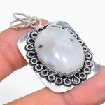 Rainbow Moonstone Handmade 925 Sterling Silver Gift Jewelry Pendant 1.77 v3p17