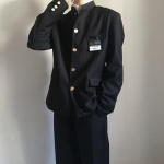 Unisex Jaapani kolledžistiilis p&uuml;stkraega vormiriietusjakk Large gray
