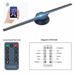 43 cm 3D holograafiline ventilaator WiFi-ga, t&auml;isv&auml;rviline LED-projektsioonreklaamekraan Desktop Stand Only (for 42CM)