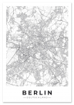 Plakat mapa plan miasta Berlin 21x29,7 cm A4