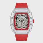 Richardi sari: Unisex kvartskell helendavate k&auml;te ja l&auml;bipaistva korpusega Gift box set punane