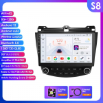 Ossuret Juhtmevaba Carplay Android 13 UIS7862S 2din Autoraadio Multimeediam&auml;ngija Honda Accord 7 2003-2007 jaoks 4G Navigatsioon GPS BT Roolinupu Kontroll RDS Bluetooth DVR S8 8Core 8G 128G