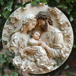 Jeesuse s&uuml;nni teemaline puidust seinakunst, Ideaalne k&ouml;&ouml;ki, elutuppa, kontorisse, ideaalne j&otilde;ulu- ja t&auml;nup&uuml;hade kingitus 20x20cm 7.87x7.87in