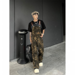 Unisex retro leopardimustriga teksa kombinesoon - Trendikas, avar ameerikaliku stiiliga jumpsuit 2XL