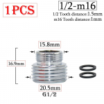 Messing 1/2 x M16 M18 M20 M22 M24 M28 Keermega &Uuml;hendus H&otilde;bedane Segisti Liitmikud Veepuhasti Tarvik K&ouml;&ouml;gi Vee Kraani Adapter