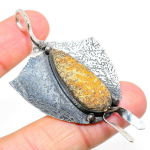 Psilomelane Dendritic 925 Sterling Silver Jewelry Pendant 2.76 p6t31