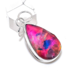 Ammolite Handmade 925 Sterling Silver Jewelry Pendant 1.85 h6y23