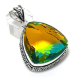 Bi-Color Tourmaline Handmade 925 Sterling Silver Jewelry Pendant 2.05 l6n22
