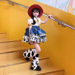 T&uuml;drukute Cuisi Kleit Laste Lolita Printsessi Kleit Toy Story Woody Kauboi Cosplay 120 brown