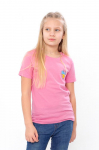 Unisex laste T-s&auml;rk &ndash; Ukraina lipu tikand ja mugav l&otilde;ige, suvi, 6021-Y HC 110 barbie roosa v&auml;rv