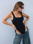 Naiste &otilde;mblusteta &otilde;lapaeltega vest jooga jumpsuit (ilma rinnapadjata) M must
