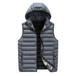 Meeste vabaaja talvine soe t&otilde;mblukk Varrukateta vest jakk Mantel Outwear Tops XXXXXL must