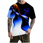 Meeste T-s&auml;rk l&uuml;hikeste varrukatega tr&uuml;kitud suvine &uuml;markaelus Top Trend vabaaja dressipluus L