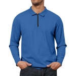 Meeste golfis&auml;rk vabaaja sportlik, V-kaelusega soonikkrae, pikkade varrukatega, moodne vabaaja &uuml;hev&auml;rviline tavaline kevad-suviline tavaline sobivus L roheline