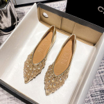 Luksuslik Kristall Terava Otsaga &Uuml;he Kinga Naiste Tasase Tallaga 2025 Kevad S&uuml;gis Madala Suuga Kingad Pehme Tald Suurus 34-43 Naiste Kingad 34 kuld