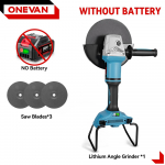 ONEVAN 180MM harjadeta elektriline nurklihvmasin muutuva kiirusega M14 l&otilde;ikemasin puidut&ouml;&ouml;tlemist&ouml;&ouml;riist Makita 18v aku tihvti jaoks Without Battery