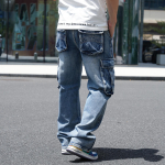 Meeste Ameerika stiilis laia s&auml;&auml;rega lahtised mitme taskuga t&ouml;&ouml;r&otilde;ivaste teksad 36