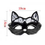 Christmas Black Lace Cat Eye Party Mask Fancy Kleit Aksessuaarid Veneetsia maskeraadi kassimask