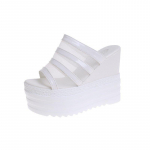 Mood 2024 Suvi Sisek&otilde;rgusega Sandaalid Kiilkontsad &Uuml;lik&otilde;rge Konts 12cm Kalasuu Veekindel Platvorm Mood V&otilde;rk Sandaalid Sandaalid Trend 39 must