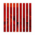 20 tk Lihtsate joontega akr&uuml;&uuml;list 3D seinakleebised DIY taustal peegli ribad lae v&ouml;&ouml;joon elutuba s&ouml;&ouml;gitoa kunst kodukaunistus S 20x5cm 20 pcs punane