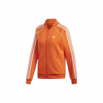 Adidas triibulise prindiga k&otilde;rge kraega jakk naistele oranž ED7589 S