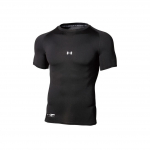 Under Armour Ua Heat Gear &Uuml;hev&auml;rviline Logoga Kompressiooniga Liibuv &Uuml;mmarguse Kaelusega T-s&auml;rk Meeste &Uuml;laosad Must 1358643-001 L