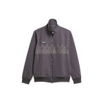 Adidas Originals Suddell Geomeetrilise Mustriga Tr&uuml;kitud Seisva Kraega Pikkade Varrukatega Jakk Meeste Jakk Hall IN6754 XS