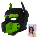Seksikas Mask Koera Peakate Avatud Suu Auguga T&auml;iskasvanute Treening Seksitooted Rollim&auml;ng Kutsikas Cosplay Rekvisiidid Mask Kapuuts SM M&auml;nguasjad Meestele Naistele roheline