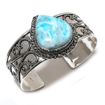 Vabariik Larimar V&auml;&auml;riskivi 925 Sterlingh&otilde;be Mansett K&auml;ev&otilde;ru Reguleeritav