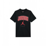 Jordan SS25 Br&auml;ndi logo kiri &Uuml;mmargune kaelus L&uuml;hikeste varrukatega T-s&auml;rk Meeste T-s&auml;rgid Must Fitness-punane HQ0010010 S