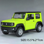 1/24 SUZUKI Jimny MAASTUR Sulamist Auto Mudel Valatud Metall Maastikuautod Auto Mudel Simulatsioon Heli Valgus Kogumine Laste M&auml;nguasi Kingitus roheline