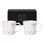 Kanesho keraamika Dick Bruna [Miffy] Kruuside paar, Keskmine, Umbes. 280ml, 2-osaline komplekt, Miffy valge n&auml;gu, Valmistatud Jaapanis, 288750