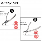 2 tk/partii Hamba krooni eemaldaja tangid ekstraktor tangid hambaarsti t&ouml;&ouml;riistade komplekt h&otilde;be