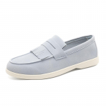 Meeste Mokassiinid &Auml;rikingad Suede Nahk Pehme Tald Meeste Vabaajajalatsid Retro Lamedad Kleidikingad Moccasins Disainer Slip on Meeste Kingad 39 taevasinine v&auml;rv