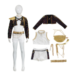 T&uuml;drukute Rumi K Pop Deemonik&uuml;tt Cosplay Laste Must Kuldne Kost&uuml;&uuml;m Laps Maskeering Etendus Rollim&auml;ng &Uuml;htne Halloween 110 black