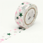 Masking tape KIDS - Etoile multicolore - 1,5 cm x 7 m mitmev&auml;rviline