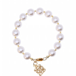 jewelCOUNTY Grande Anagram P&auml;rlisk&auml;ev&otilde;ru [92.5 H&otilde;be] 10mm White