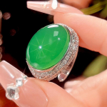 Ehted Simulatsioon Punane Korund Lihtne Fluorestseeruv Retro S&otilde;rmus Peamine Kivi 13 * 18 opening adjustable